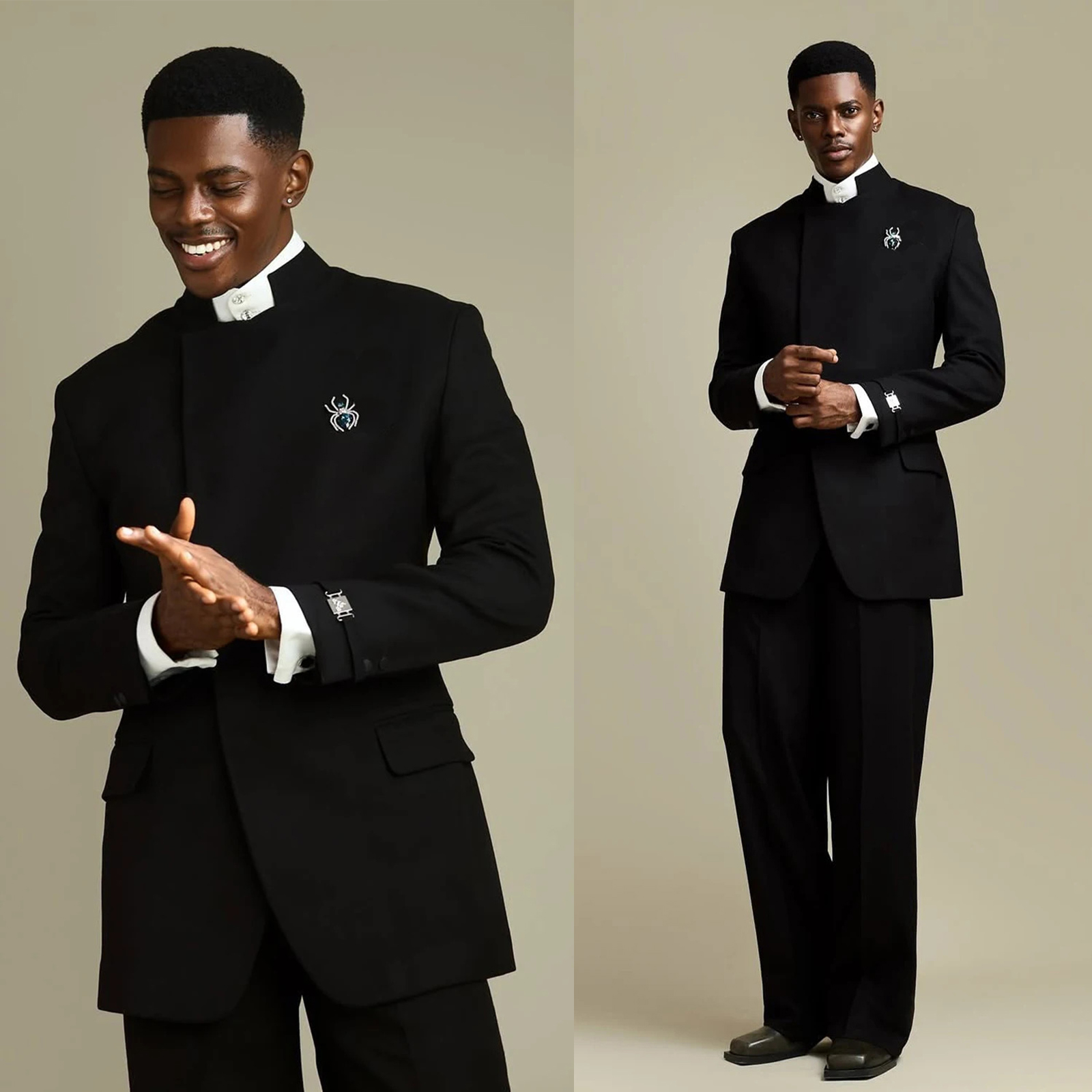 Men'S Vintage Formal Wear - Vintage Black Men Tailored Suits 2