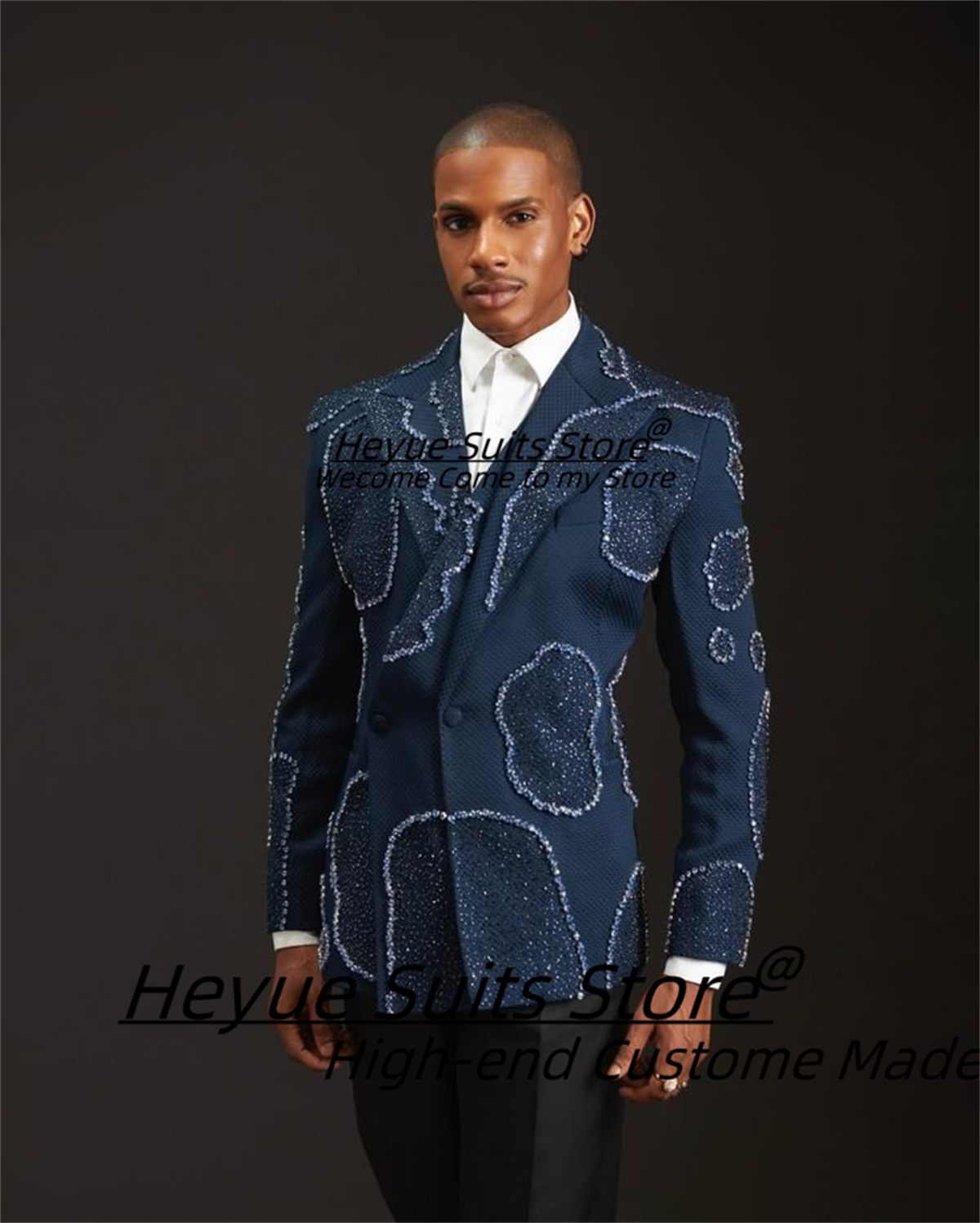 Men'S Formal Wear For A Wedding - Gorgeous Crystal Embroidery Groom Wedding Tuxedos
