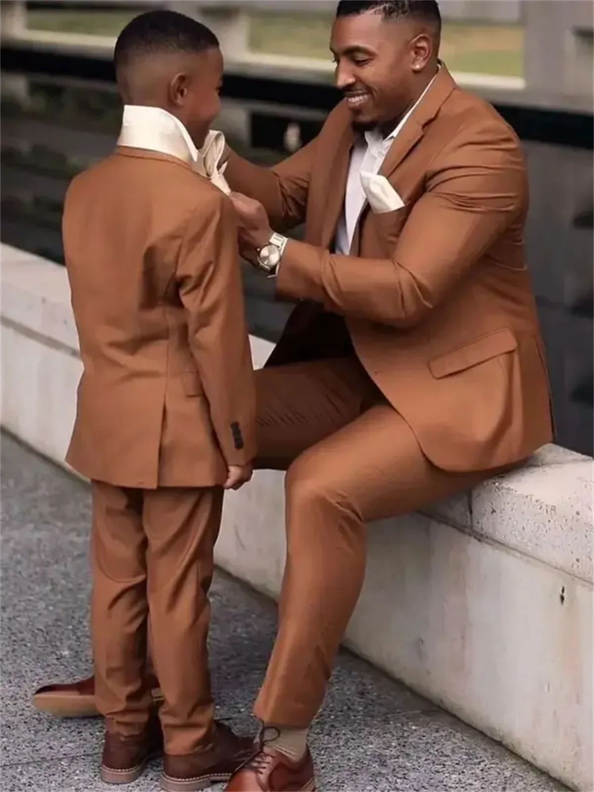 Men'S Formal Wear For A Wedding - 2 Pieces Dark Brown Men Suits