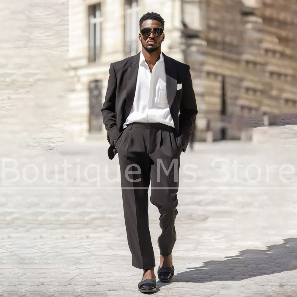 Formal Wear For Men In Wedding - Dark Brown Men's Suit 2 Piece