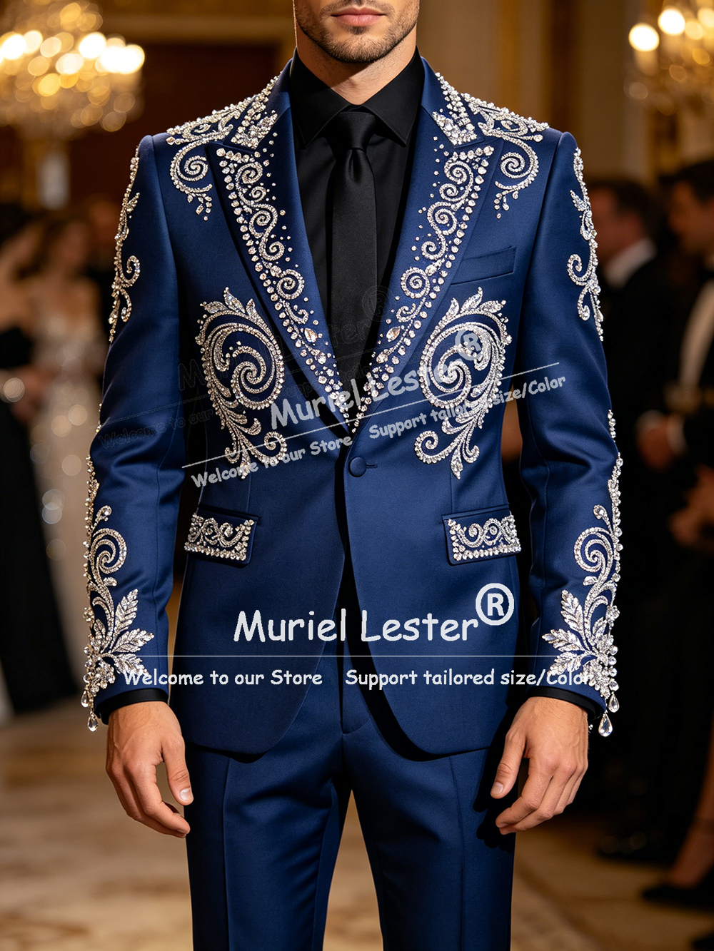 Formal Wear For Men In Wedding - Glitter Jewelry Beading Suit Men Formal