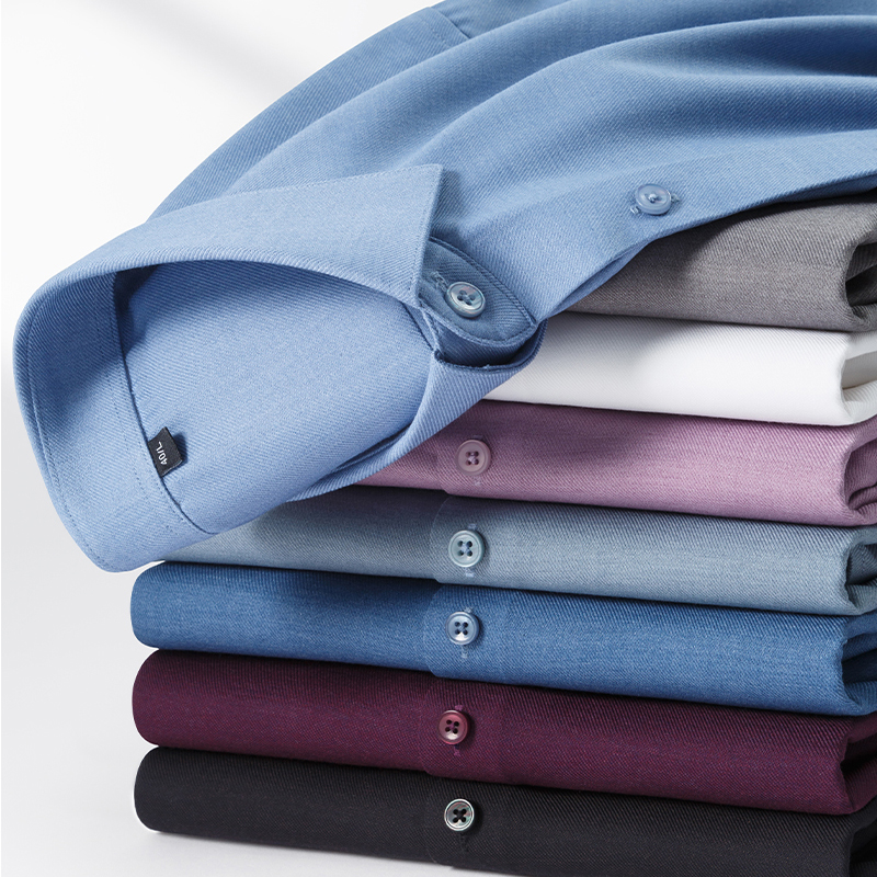 Men Formal Wear Top - Men's Slim Fit Wool Long Sleeve
