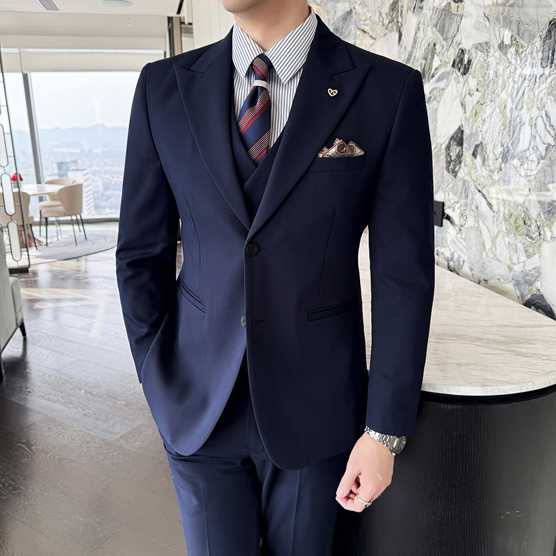 Men's suit three-piece busines - مراجعة Men Formal Wear Top وسعره