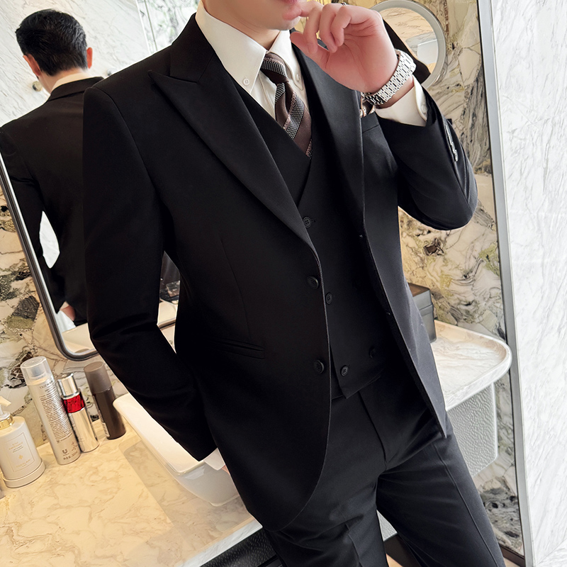 Men's suit three-piece busines - مراجعة Men Formal Wear Top وسعره