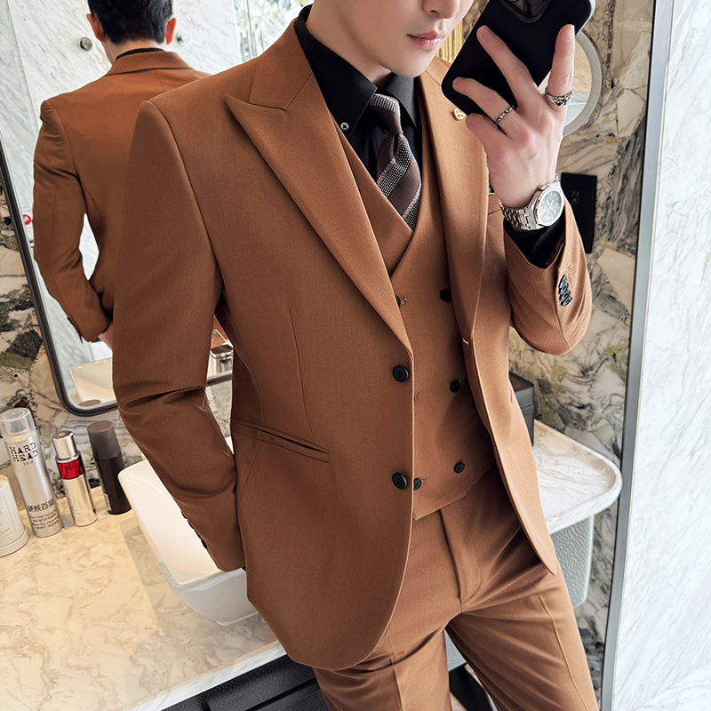 Men's suit three-piece busines - مراجعة Men Formal Wear Top وسعره