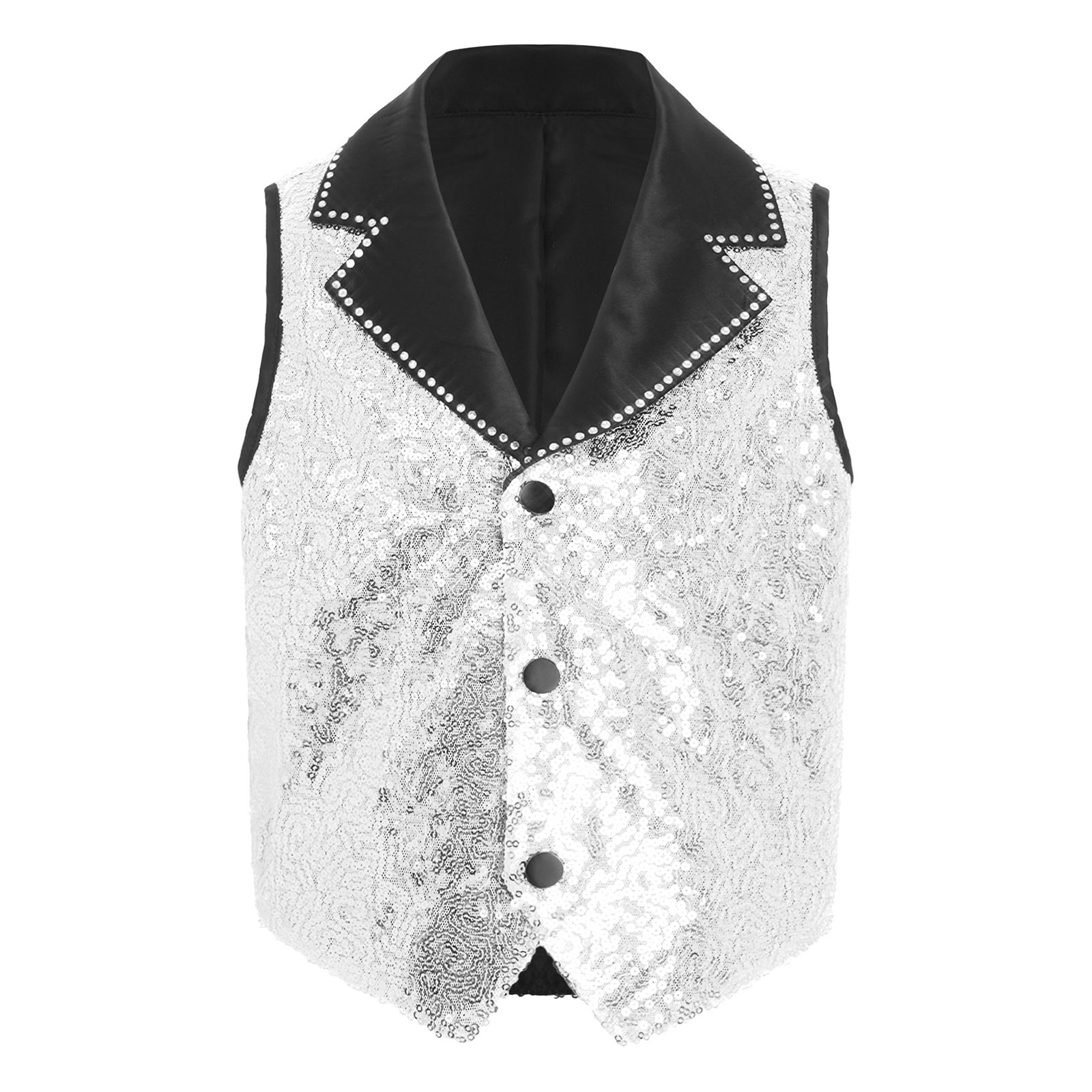 Boys Girls Vest Shiny Sequin S - مراجعة Formal Vest Waistcoat وسعره