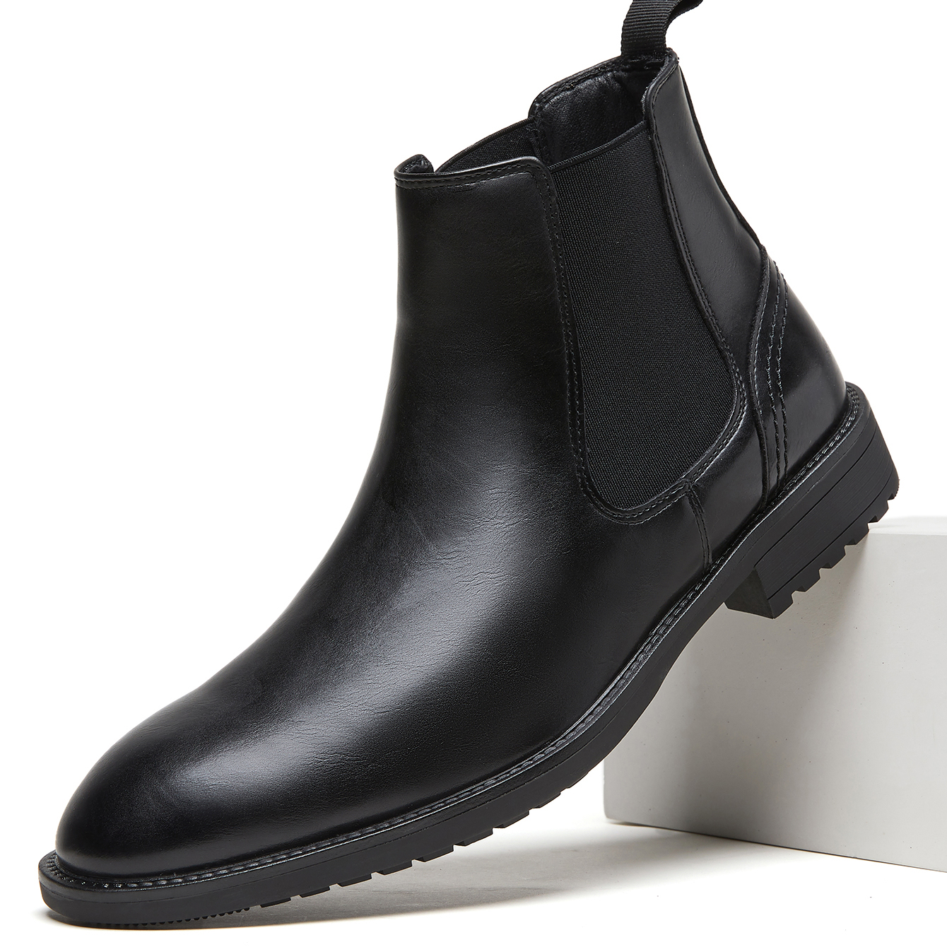 Men Leather Chelsea Boots Slip - مراجعة Men'S Style Formal Wear وسعره