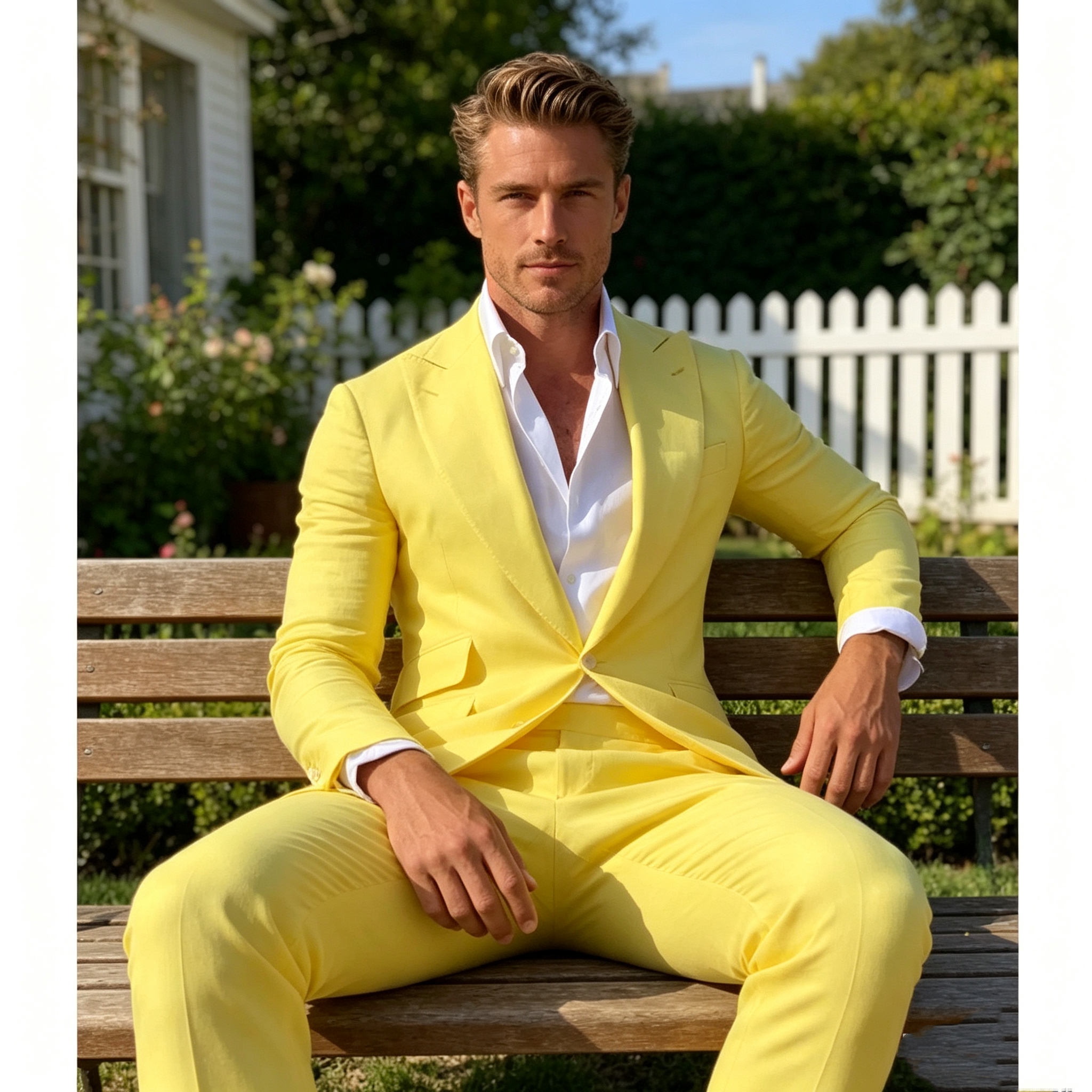 Slim Fit Yellow Men's 2-Piece  - مراجعة Men'S Formal Wear For A Wedding وسعره