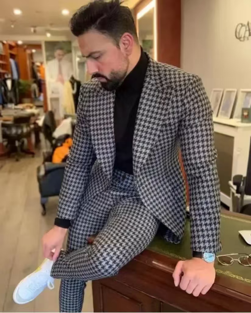 Houndstooth Vintage Men's Suit - مراجعة Men'S Vintage Formal Wear وسعره