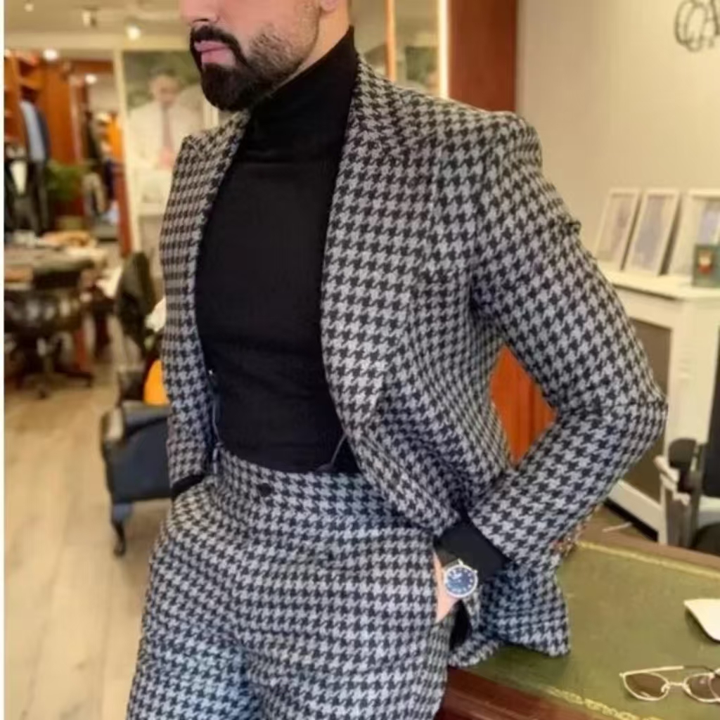 Houndstooth Vintage Men's Suit - مراجعة Men'S Vintage Formal Wear وسعره
