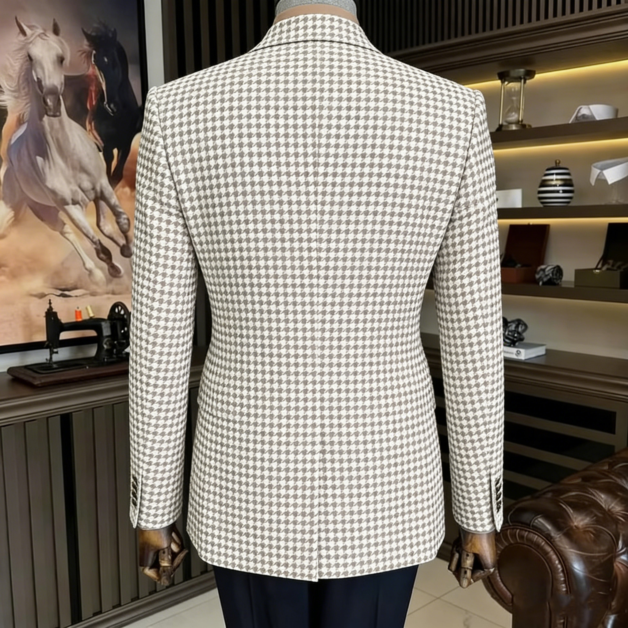 Vintage Houndstooth Tweed Blaz - مراجعة Men'S Vintage Formal Wear وسعره