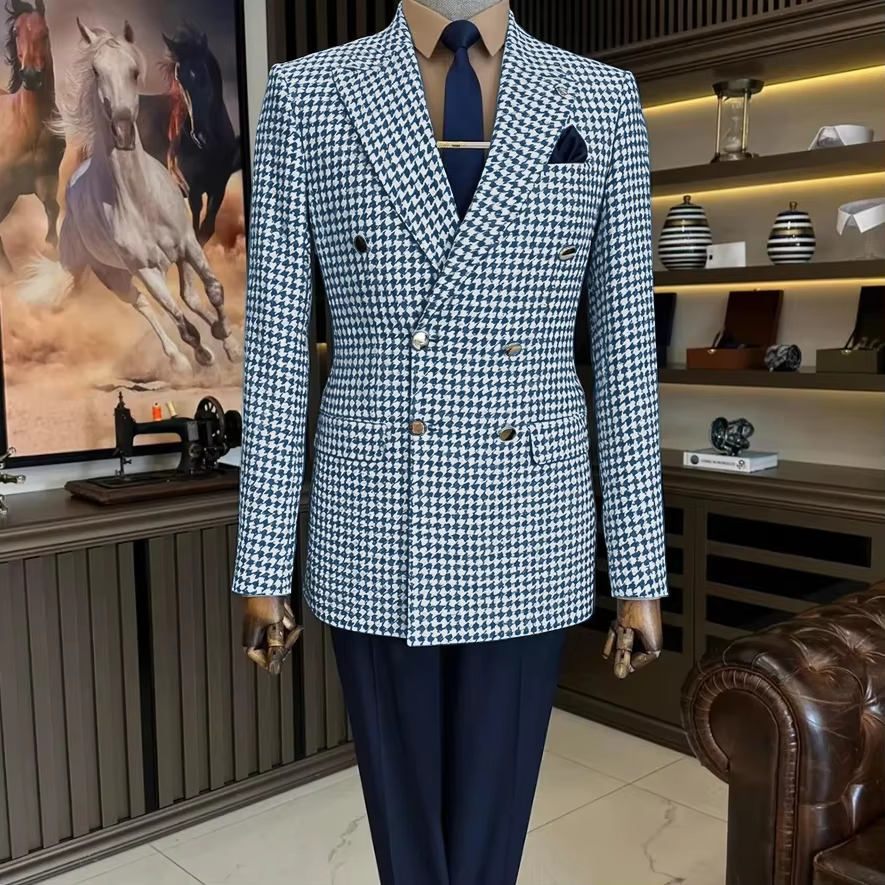 Vintage Houndstooth Tweed Blaz - مراجعة Men'S Vintage Formal Wear وسعره