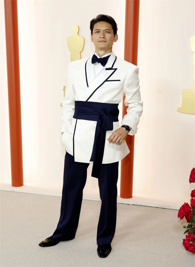 White Men Suits 2 Piece Belted - مراجعة Men Formal Wear Black And White وسعره