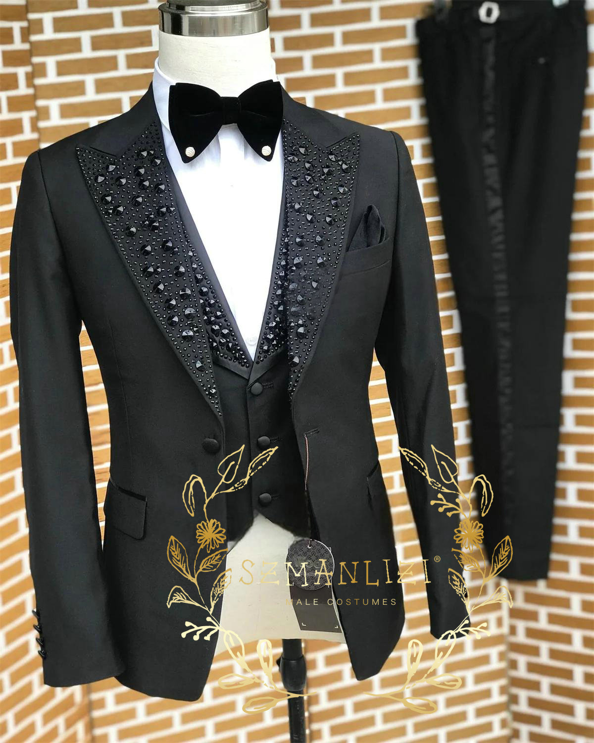 Black Men Suits Luxury Stone C - مراجعة Formal Wear For Men In Wedding وسعره