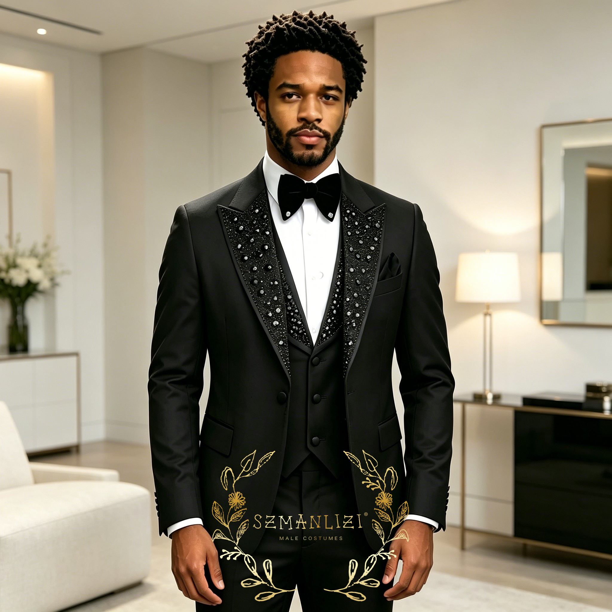 Black Men Suits Luxury Stone C - مراجعة Formal Wear For Men In Wedding وسعره