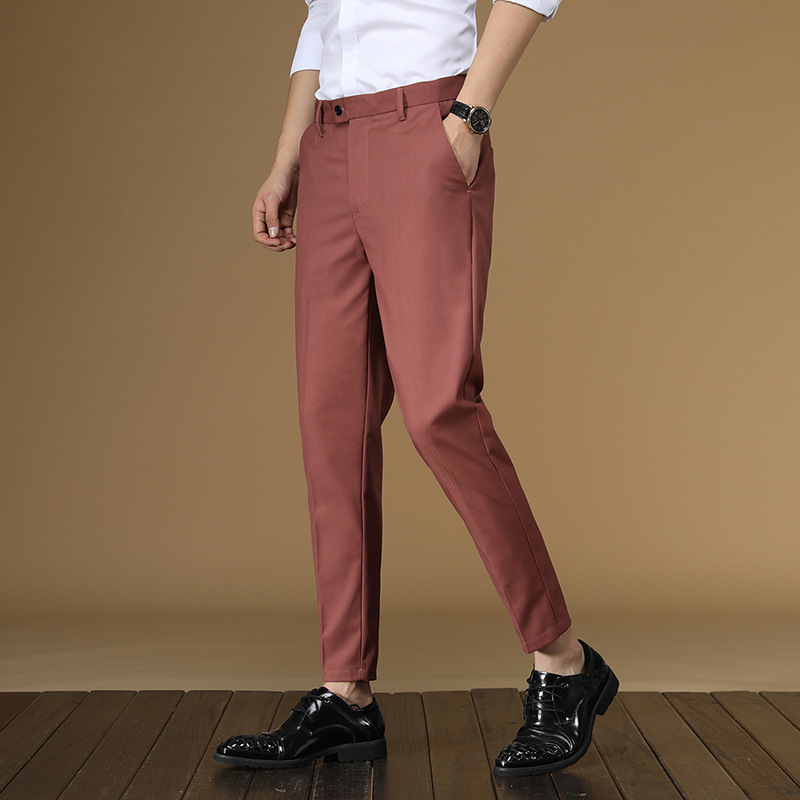 Summer Suit Pants Men Red Blac - مراجعة Men Formal Wear Summer وسعره