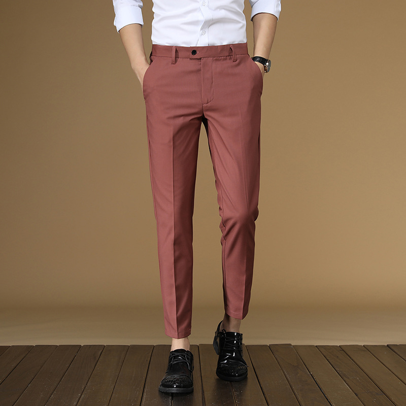 Summer Suit Pants Men Red Blac - مراجعة Men Formal Wear Summer وسعره