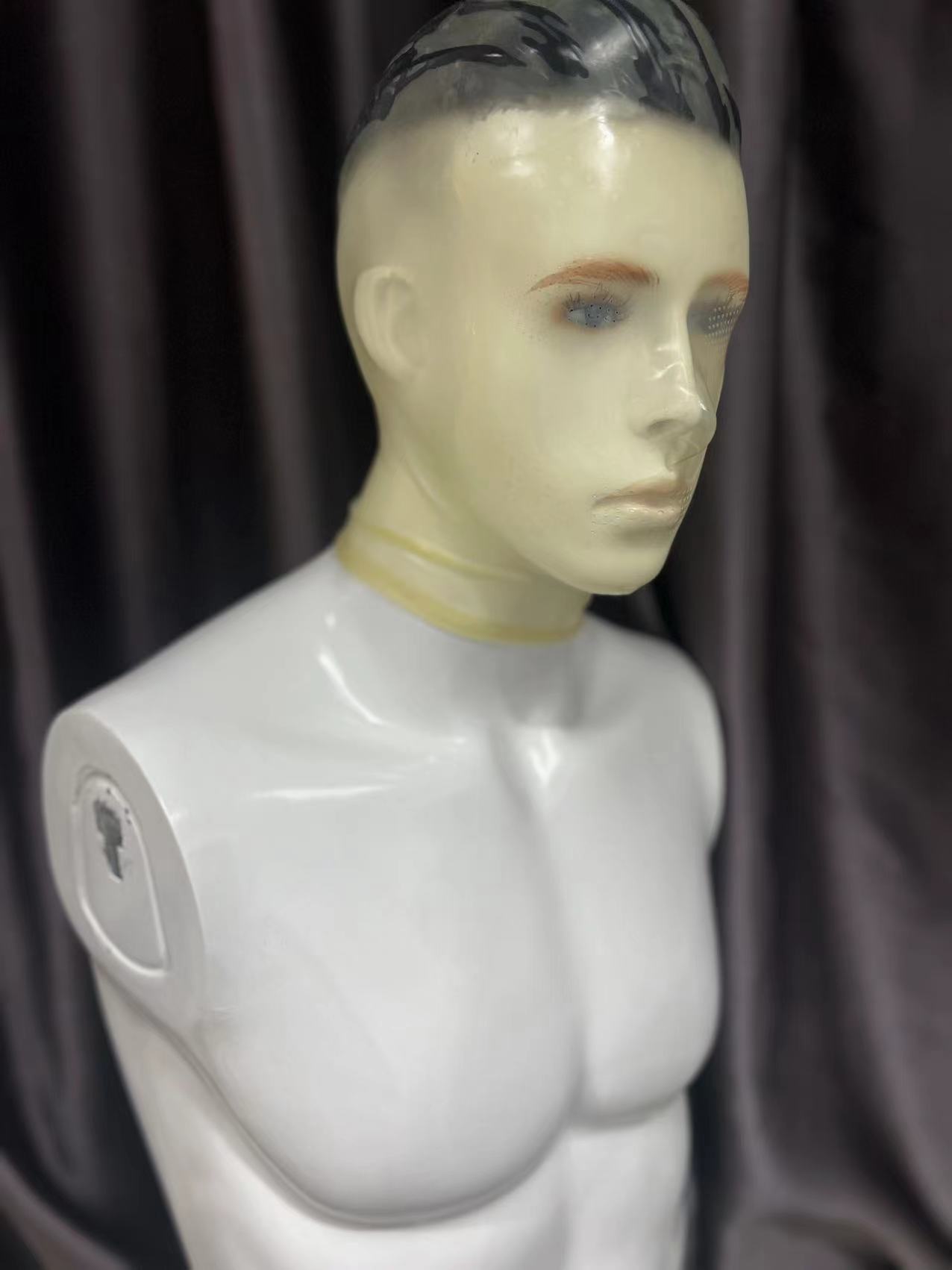 latex fetish man gloves  rubbe - مراجعة Men Formal Wear Vest وسعره