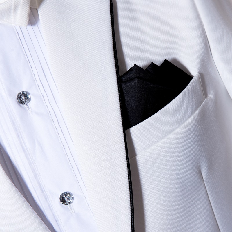 New Men's White Business Casua - مراجعة Men Formal Wear Black And White وسعره