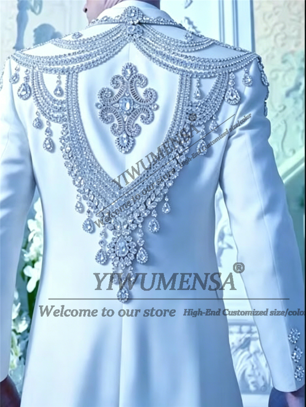 Male Fashion Beading Crystals  - مراجعة Formal Wear For Men In Wedding وسعره