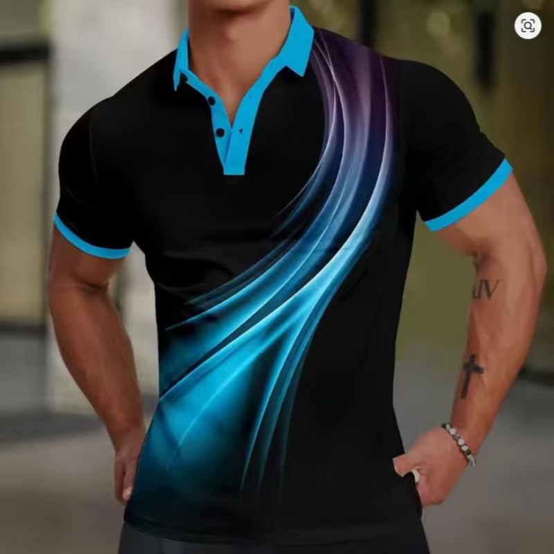 2025 Men's Geometric Golf Shir - مراجعة Men Formal Wear Top وسعره