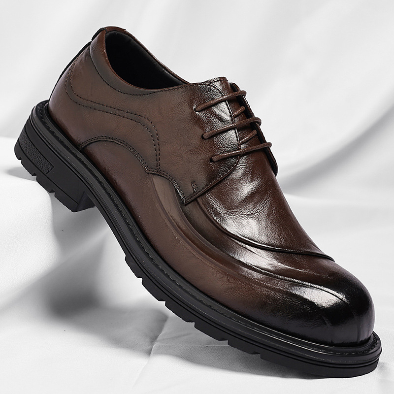 Brown Burnished Genuine Leathe - مراجعة Formal Wear For Men In Wedding وسعره