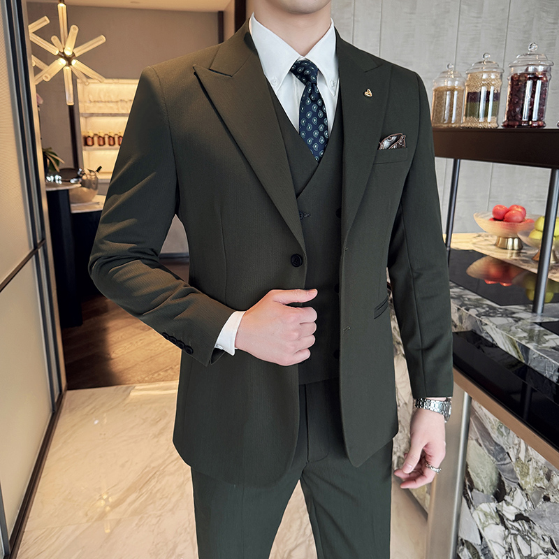 Slim-Fit Three-Piece Set Korea - مراجعة Korean Men Formal Wear وسعره