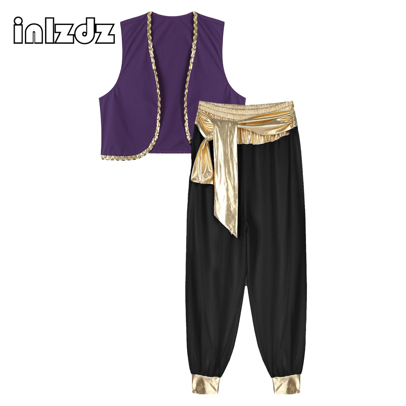 Arab King Prince Cosplay Costu - مراجعة Men Formal Wear Vest وسعره