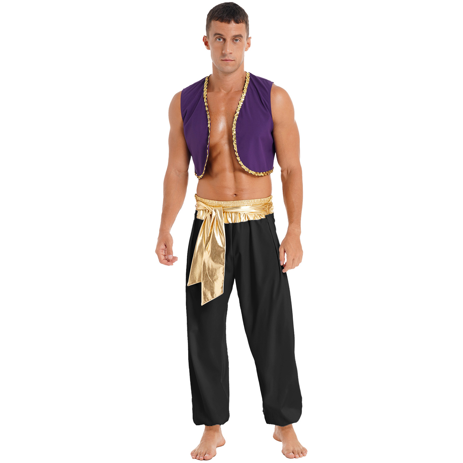 Arab King Prince Cosplay Costu - مراجعة Men Formal Wear Vest وسعره