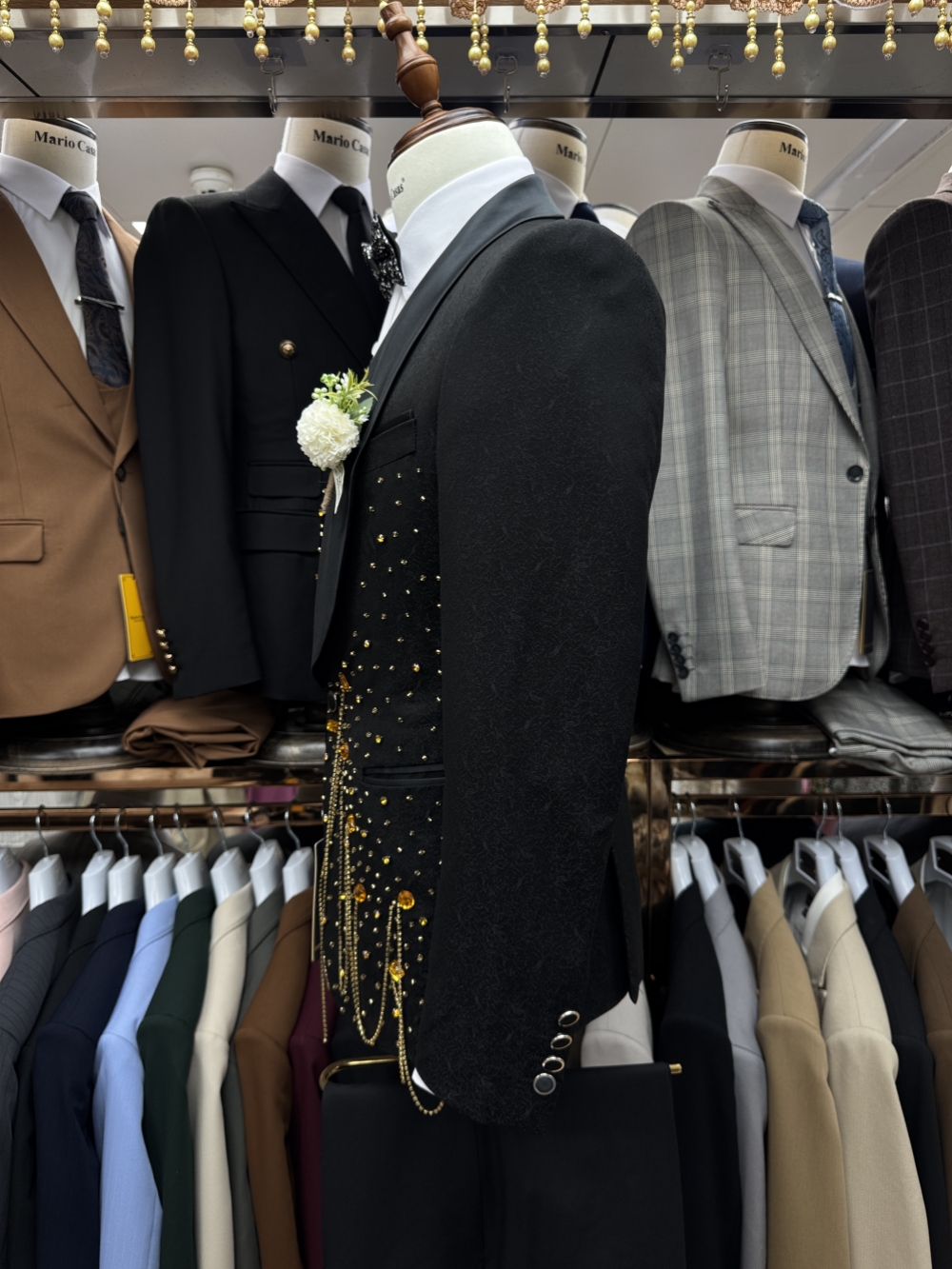 New Golden Beaded Tassel Suit  - مراجعة Formal Wear For Men In Wedding وسعره