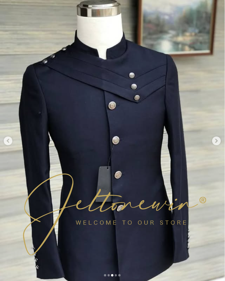 Men's Navy Blue Suit Set with  - مراجعة Men'S Style Formal Wear وسعره