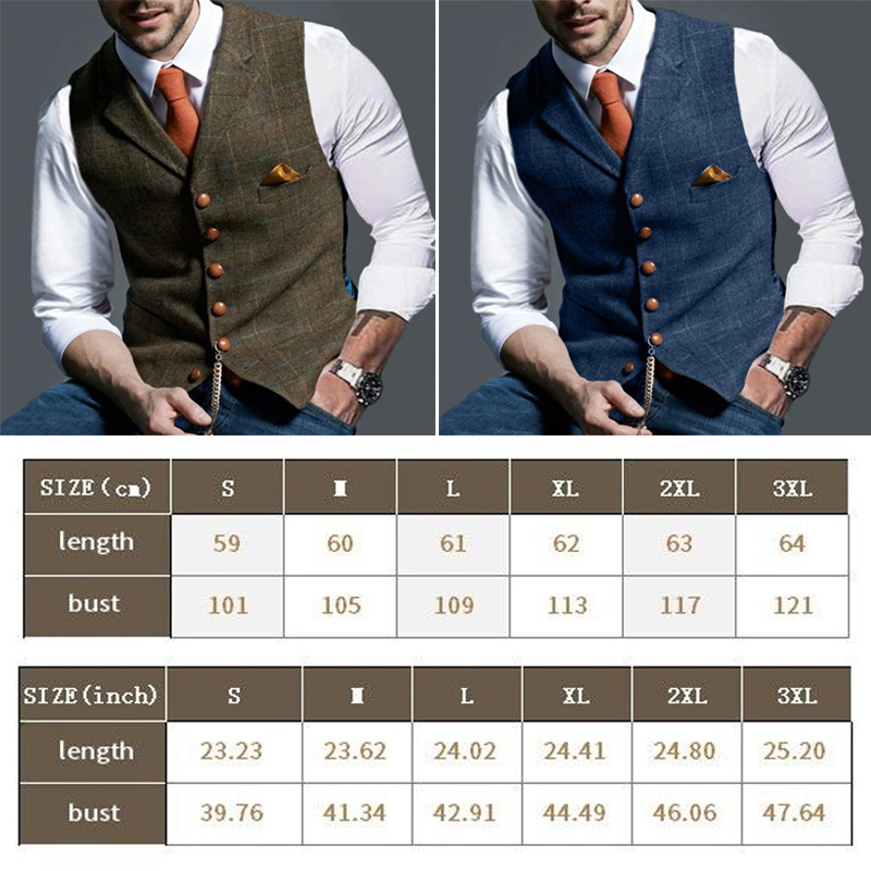 Fashion Men's Vests Lapel Twee - مراجعة Formal Vest Waistcoat وسعره