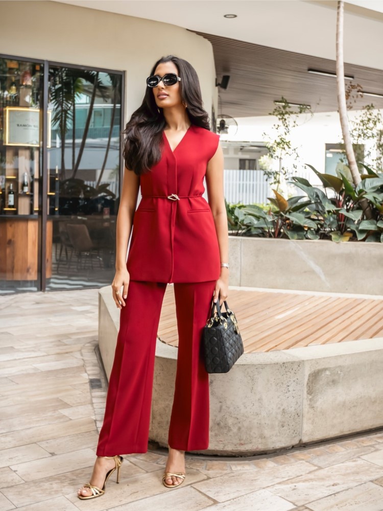 Ladies Solid Color Two Piece S - مراجعة Formal Vest Waistcoat وسعره