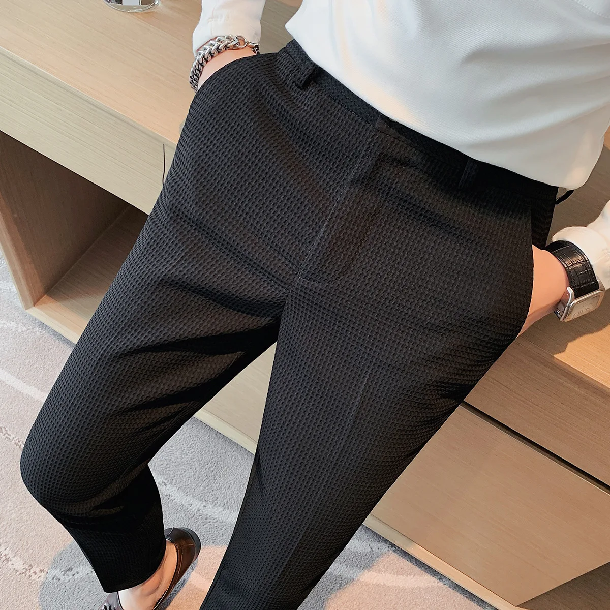 Korean Spring New Pantalones H - مراجعة Korean Men Formal Wear وسعره