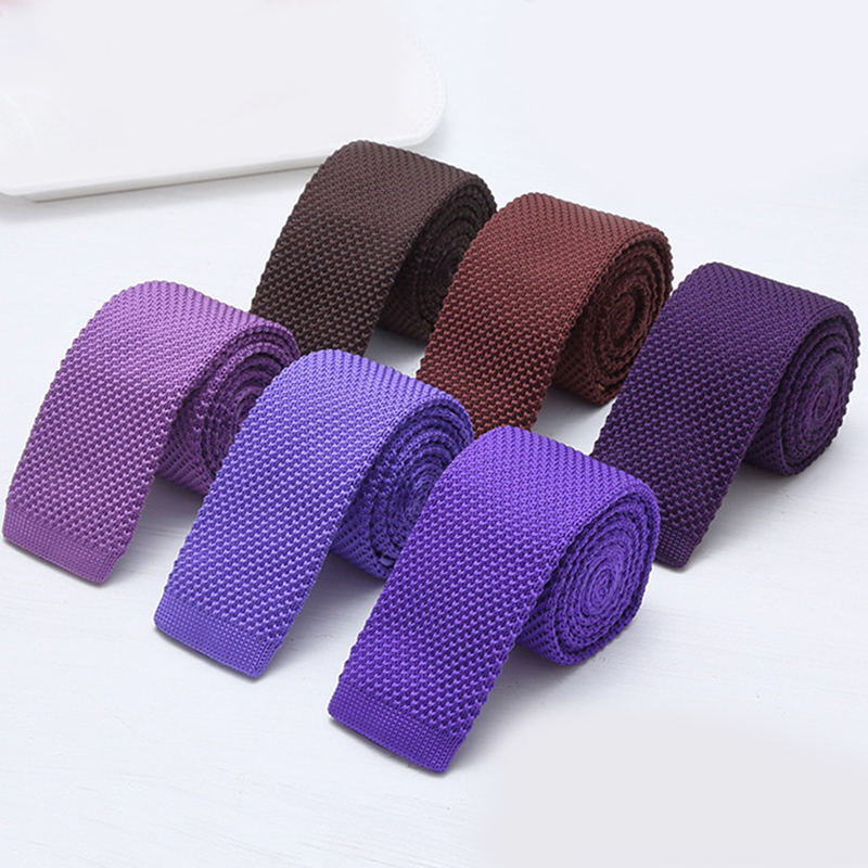 6cm Solid Black White Knitted  - مراجعة Men Formal Wear Black And White وسعره