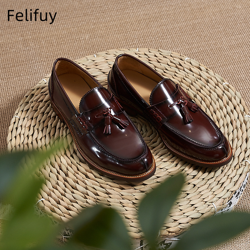 New Brown Men Flat Loafers Cow - مراجعة Men'S Formal Wear For A Wedding وسعره