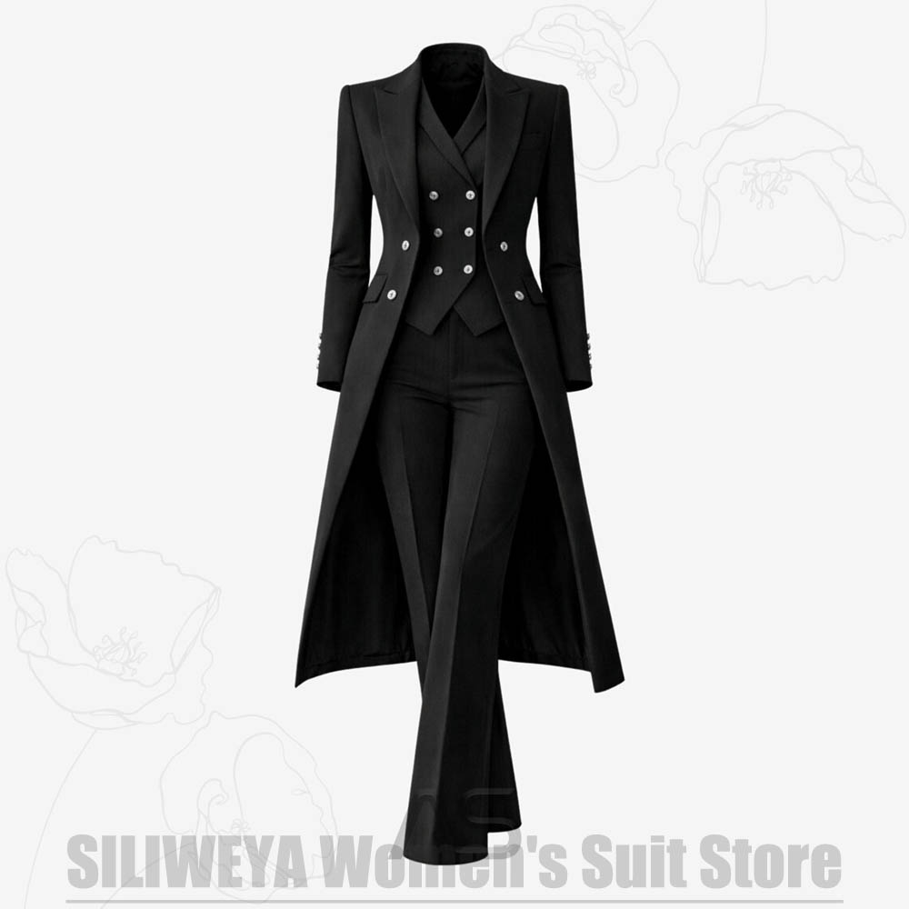 Women's Suit 3 Piece Double Br - مراجعة Formal Vest Waistcoat وسعره