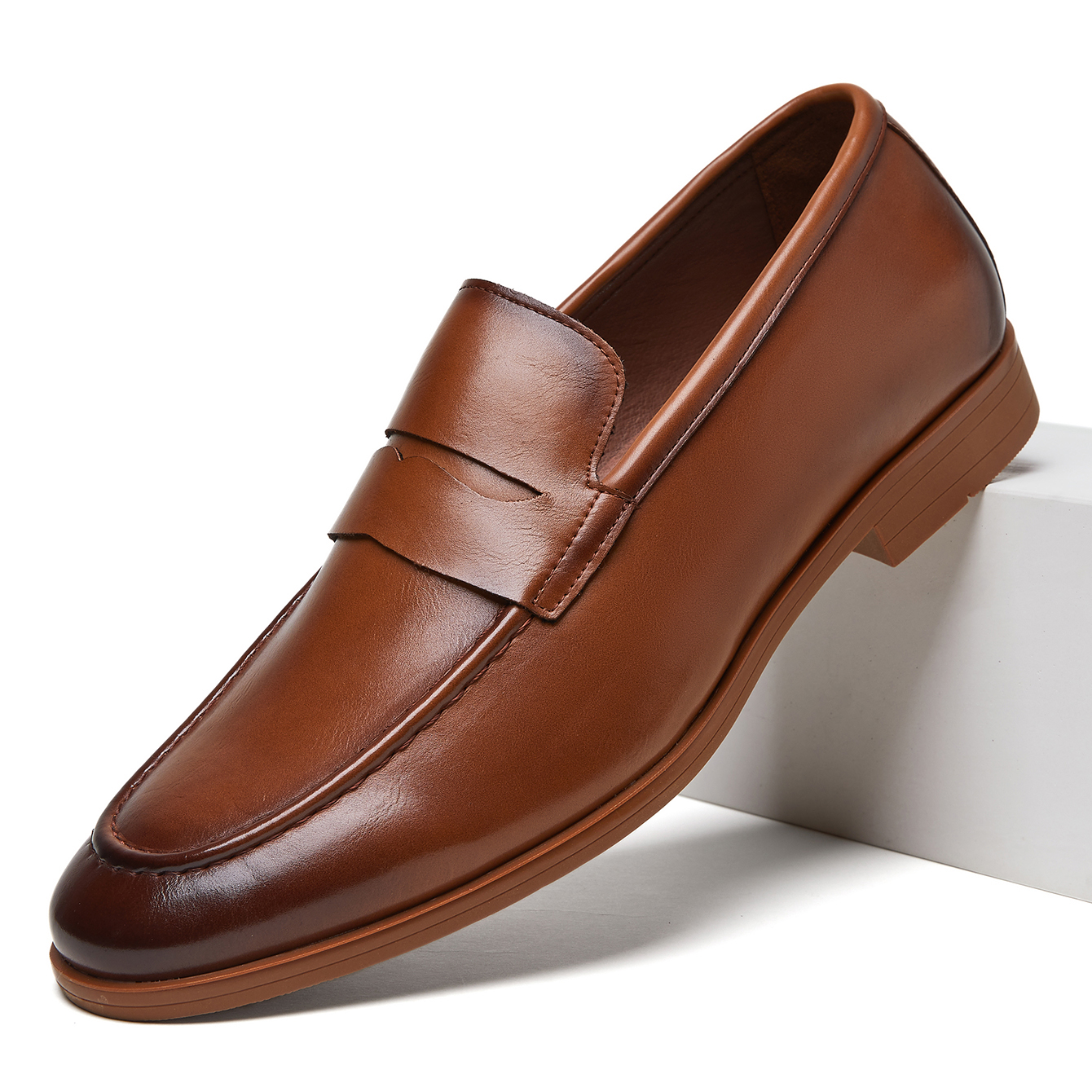 Men's Leather Loafers Slip-On  - مراجعة Men Formal Wear Summer وسعره