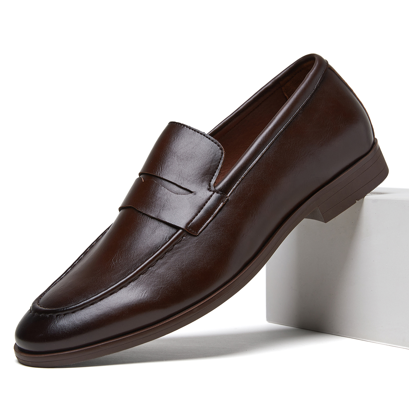 Men's Leather Loafers Slip-On  - مراجعة Men Formal Wear Summer وسعره
