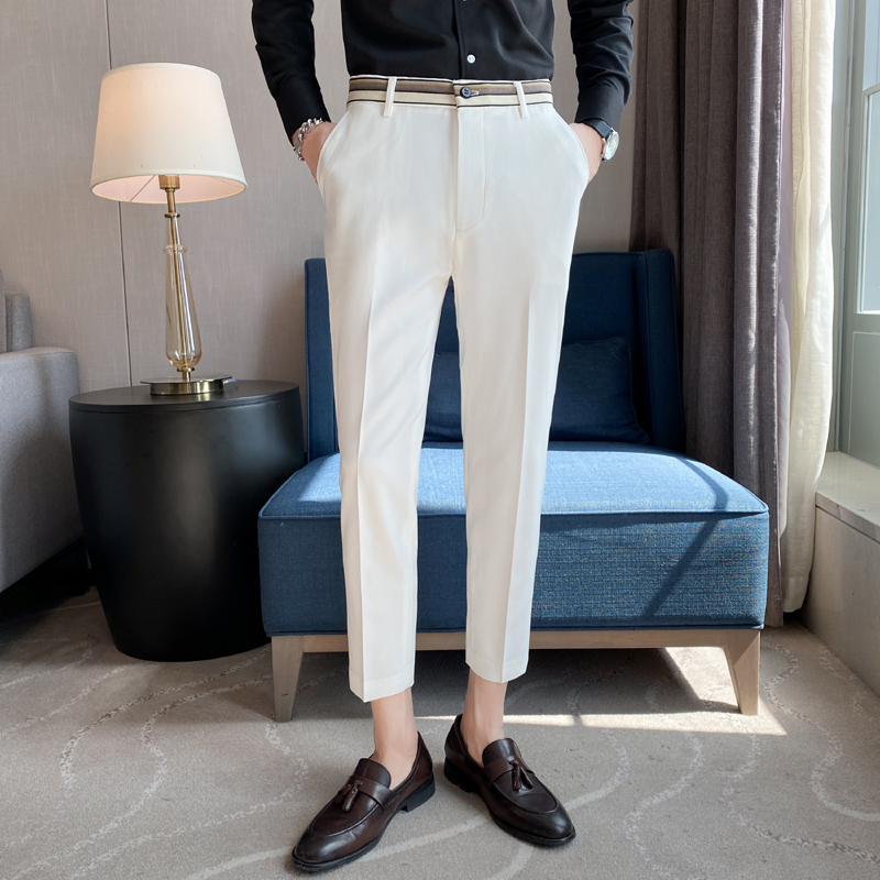 Fashion Waist Stripes Suit Pan - مراجعة Men'S Formal Wear For A Wedding وسعره
