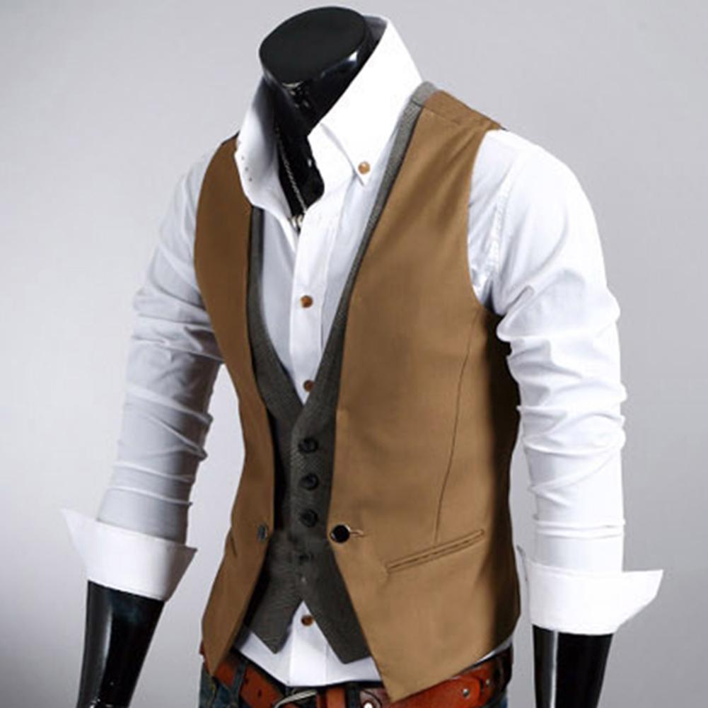 Men Formal Waistcoat Vest Busi - مراجعة Formal Vest Waistcoat وسعره