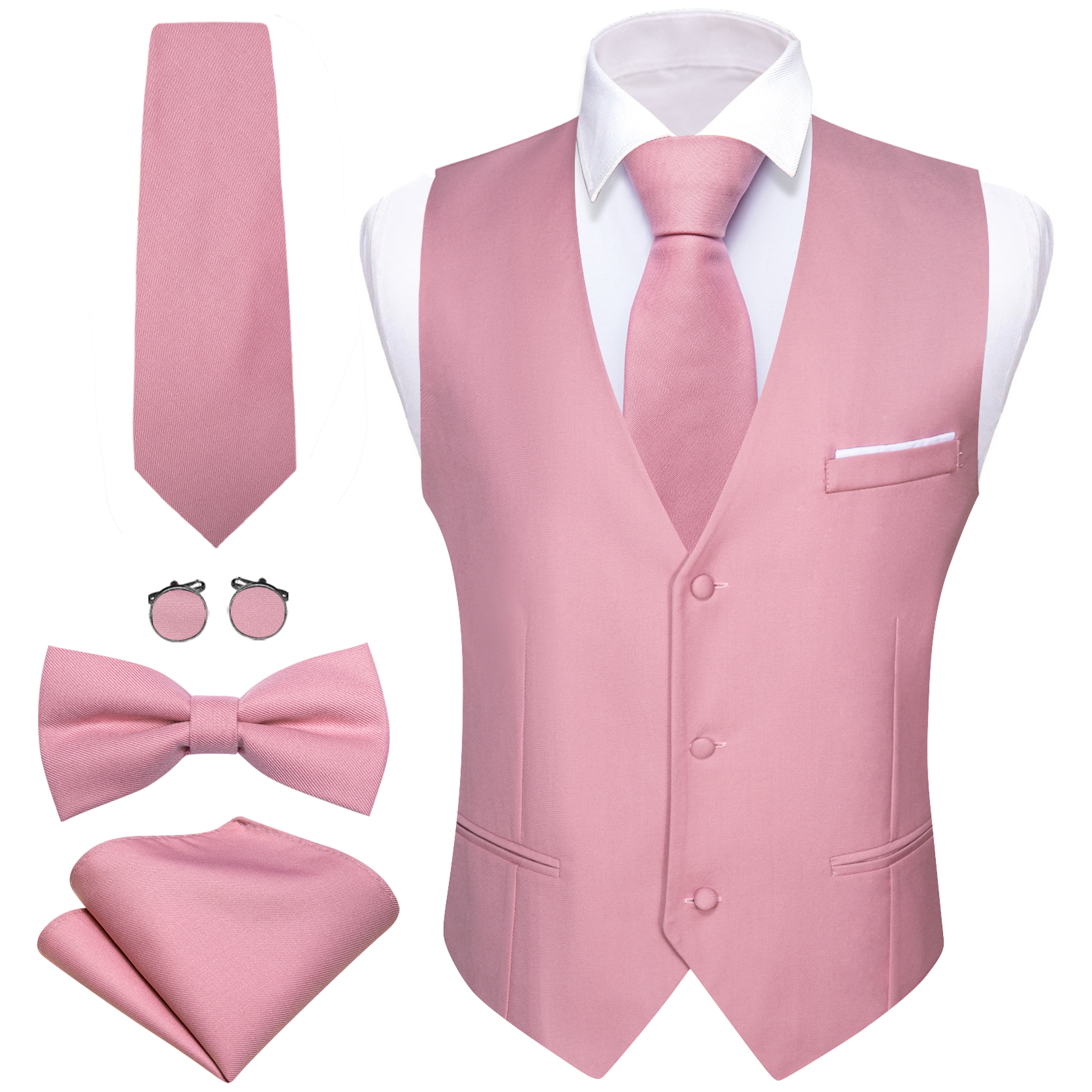 Barry Wang 5-PC Men's Vest wit - مراجعة Men Formal Wear Vest وسعره