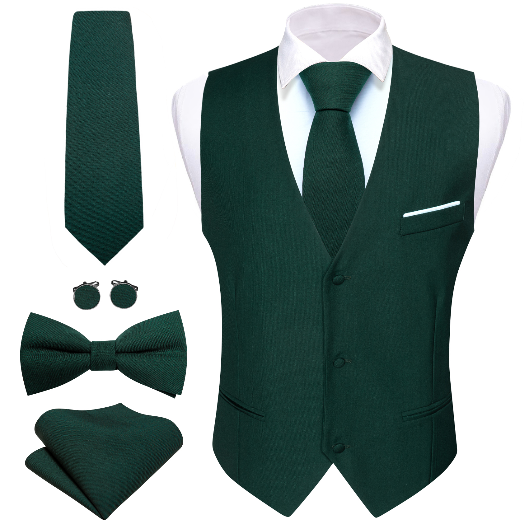 Barry Wang 5-PC Men's Vest wit - مراجعة Men Formal Wear Vest وسعره