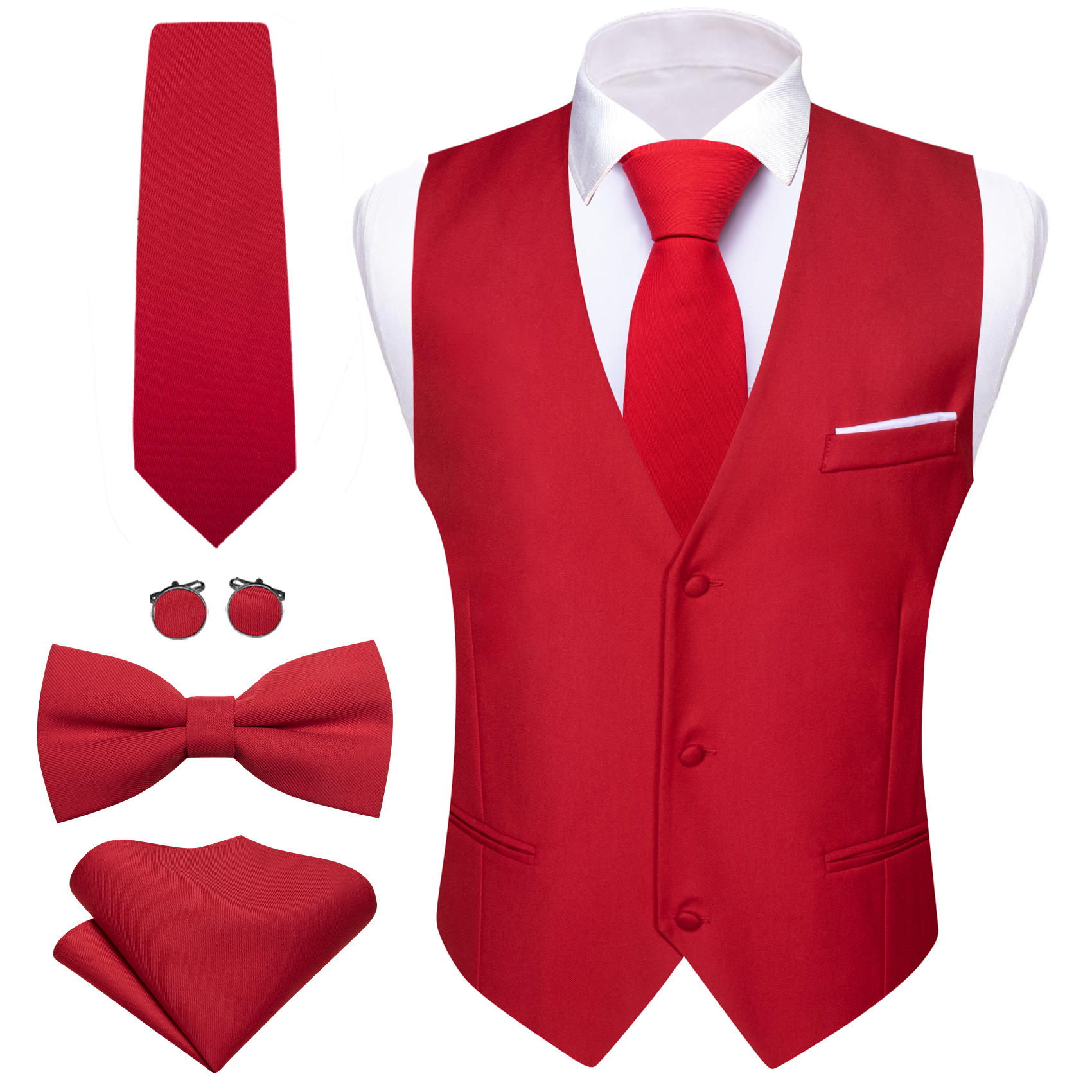 Barry Wang 5-PC Men's Vest wit - مراجعة Men Formal Wear Vest وسعره