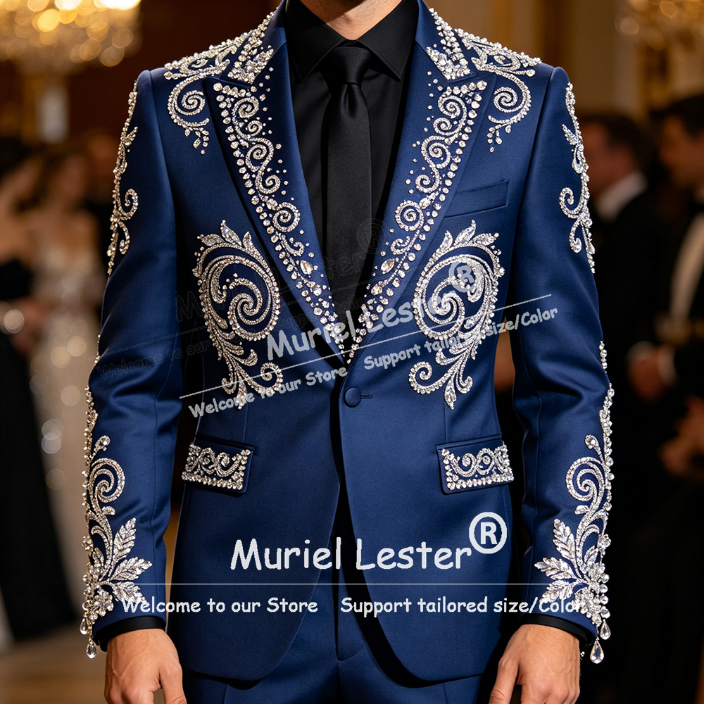 Glitter Jewelry Beading Suit M - مراجعة Formal Wear For Men In Wedding وسعره