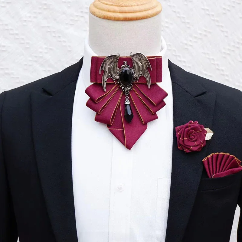 Men's Bow Tie Brooch Set Briti - مراجعة Korean Men Formal Wear وسعره