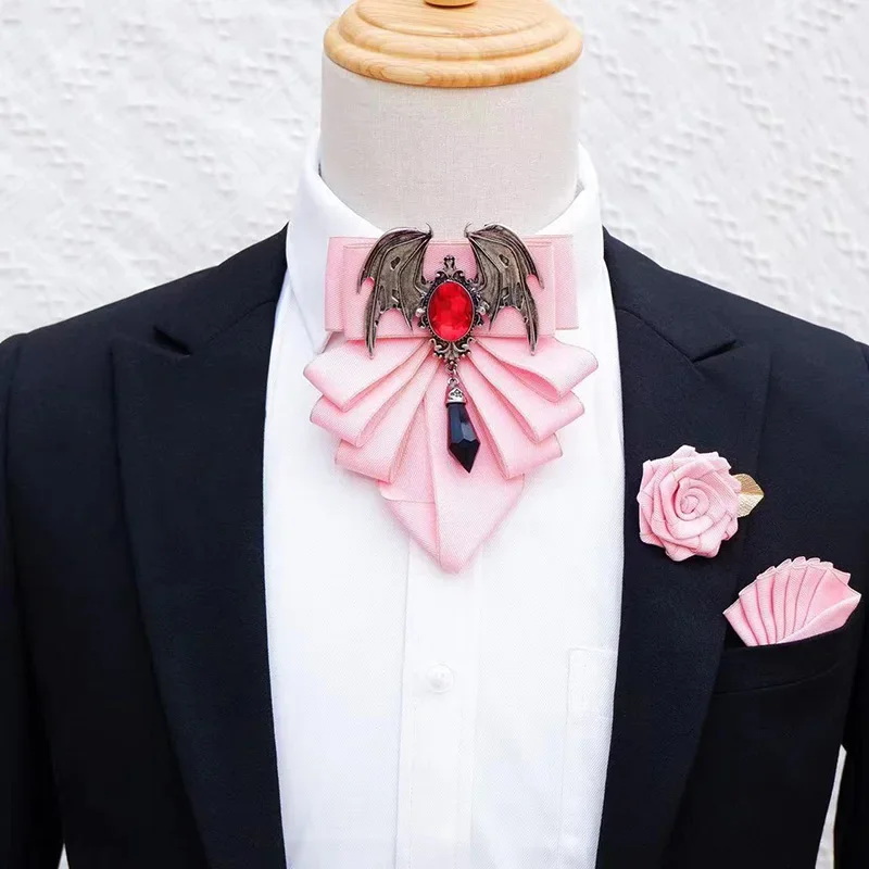 Men's Bow Tie Brooch Set Briti - مراجعة Korean Men Formal Wear وسعره