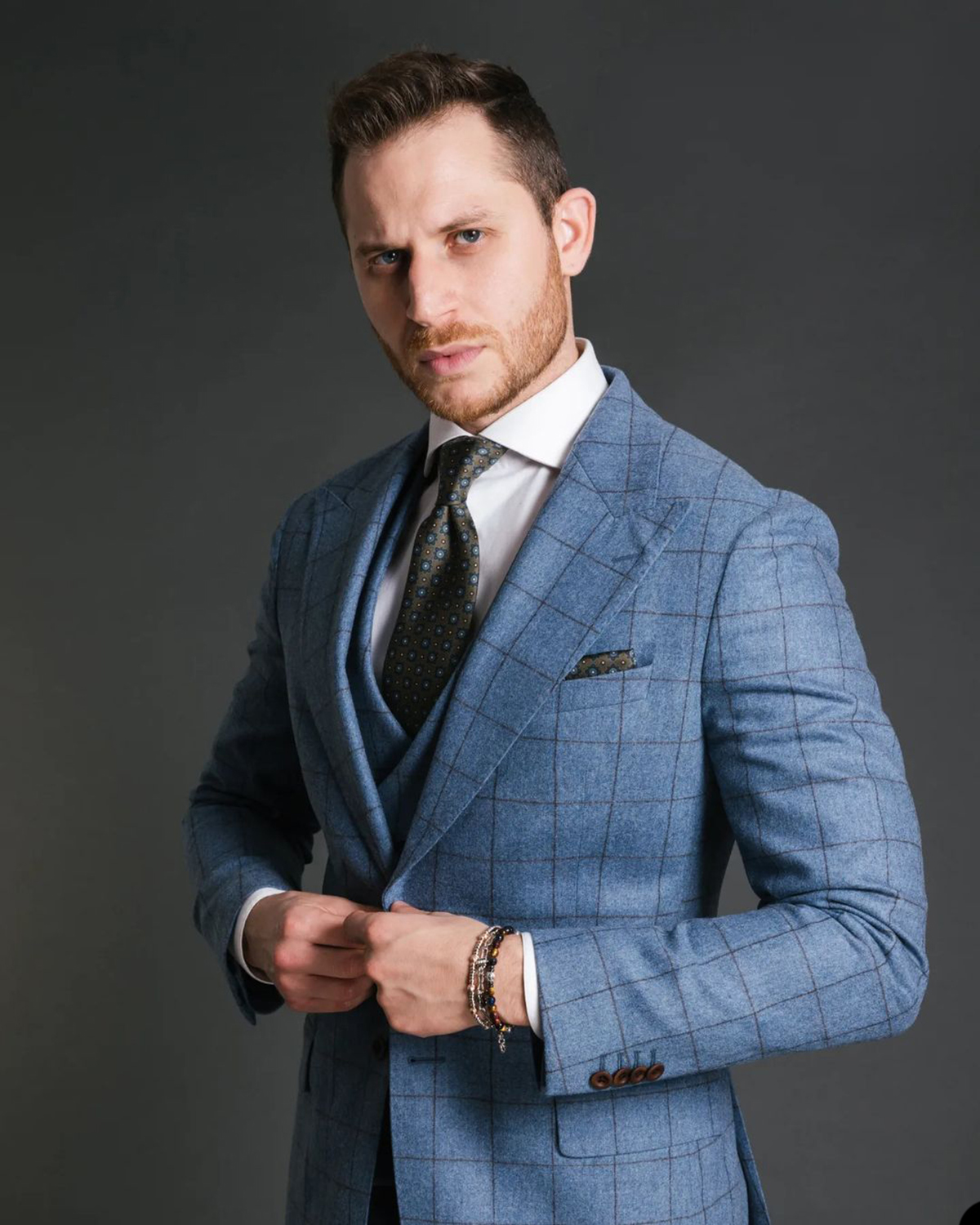Blue Vintage Men Suit Tailor-M - مراجعة Men Formal Wear Vest وسعره