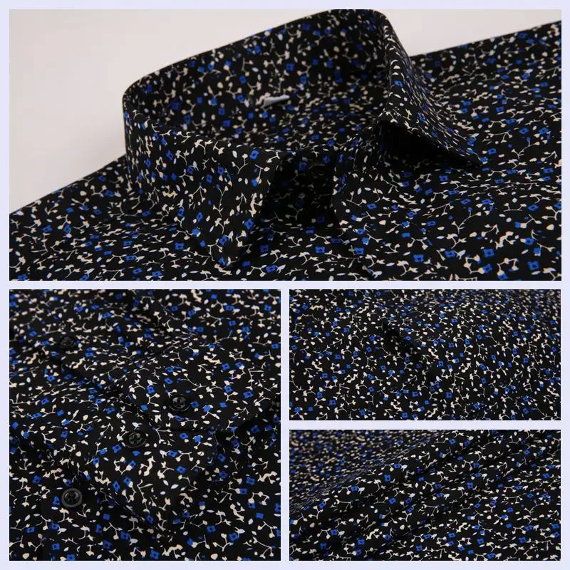 Men's Floral Print Long Sleeve - مراجعة Korean Men Formal Wear وسعره