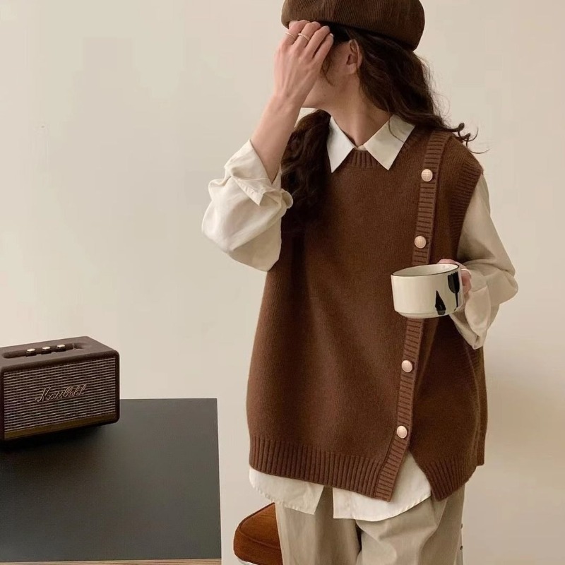 Round O Neck Knit Vests For Wo - مراجعة Formal Vest Waistcoat وسعره